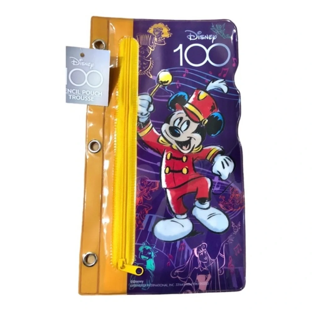 2‎ Disney 100th Anniversary Mickey Mouse & Disney characters pencil case pouch